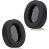 Joghaw Cuscinetti auricolari di ricambio per cuffie, compatibili con Sony MDR-1A/MDR-1ADAC, in tessuto di seta ghiacciata di alta qualità con morbida memory foam per il massimo comfort, nero