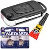 mt key Kit di riparazione chiave dell'auto con 3 pulsanti + HU44 vuoto + batteria compatibile con Mercedes Benz W163 R129 SL ML
