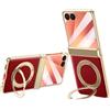 TECSHINE Custodia per Samsung Galaxy Z Flip7, Custodia per Cellulare, Cover per Telefono in Pelle per Samsung Z Flip 8, Supporto Rotativo Magnetico