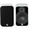 Q Acoustics 5020 Coppia di altoparlanti da scaffale bianco satinato, driver medio/basso da 12,7 cm, tweeter da 1, sistema stereo per home theater, sistema audio surround per TV/giradischi