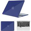 HLAAJJX Sottile Cover per Macbook Pro 15 pollici Retina Custodia A1398 2015-2012, Case Rigida Protettivo Plastica Copertina & EU Cover Tastiera per Macbook Pro 15,Blu Cristallo