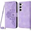 NETANY Cover per Samsung Galaxy S23 Plus con Cordino, Flip Portafoglio Custodia in Pelle, [2 Porta Carte][Chiusura Magnetica],Custodia Libro Antiurto Cover con Laccio per Samsung S23 Plus (Viola)