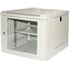 LINK ARMADIO RACK 19 9U LINK SERIE LIGHT COLORE GRIGIO CON PORTA VETRO (AxPxL) MM 450X400X530 RIPIANO INCLUSO