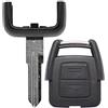 mt key Telecomando auto, 1 custodia, 2 tasti + 1 pezzo vuoto HU46 compatibile con Opel