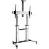 Techly 102734 Supporto Mobile da Pavimento per TV Ultra Larghe 60-100 Silver