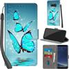 PHINIENLAND Cover per Samsung Galaxy S8 custodia portafoglio Turquoise | 3 scomparti carte, 1 tasca banconote, Chiusura magnetica, Supporto, Pelle PU flip cover per Samsung S8