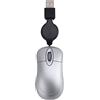 Generic Mini Mouse Ottico Retrattile Portatile USB Con Cavo Ergonomico per Ufficio e Casa, Computer, PC, Laptop (Grey)