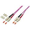 Techly Professional 028023 Cavo Fibra Ottica Multimodale OM4 SC/SC 50/125 10 m Fucsia