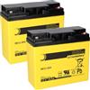 Akkuman.de Akkutechnik vom Fachmann Batteria di ricambio per centralina di allarme antincendio ABB BZK8 BZK20, 2 batterie AGM 12 V 18 Ah con VD