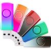 REWBOAT Confezione da 5 chiavette USB da 8GB con colori sfumati USB 2.0 Memory Stick all'ingrosso design girevole Thumb Drive per archiviazione dati