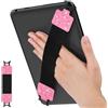 MoKo Cinturino di Sicurezza per 9 - 11 iPad/iPad Pro/iPad Air/Kindle Fire HD/Samsung/Lenovo Tablet, Nero Cinturino da Mano Versatile ad Alta Elasticità Supporto Antiscivolo, Rosa Brillante