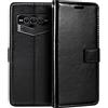 Shantime Custodia Portafoglio in Pelle PU Compatibile con Doogee V Max, Cover con Chiusura Magnetica, Tasche per Carte e Funzione Stand (Nero)