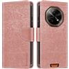 Shantime Custodia Portafoglio in Pelle Compatibile con Doogee Fire 7, Cover Colorata Flip con Portacarte, Chiusura Magnetica Protettiva(Oro Rosa)