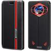 Shantime Custodia Flip in Pelle PU Bicolore con Chiusura Magnetica Invisibile Compatibile con Doogee S200 Plus, Cover Elegante e Protettiva (Nero)