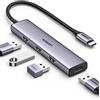 UGREEN Hub USB C, adattatore USB C a 4 porte USB 3.0, hub multiporta Thunderbolt 3 ultra sottile compatibile con PC, MacBook Air, iPad, Surface Pro, Dell XPS, PS5, disco rigido, tastiera, mouse