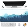 RTGGSEL 31.5x11.8 pollici antiscivolo lungo esteso grande tappetino mouse da gioco con bordi cuciti xl laptop tastiera mouse tappetino