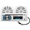 Generico KIT SET PER BOSS AUDIO SYSTEMS MCK508WB.6, 1 kit marino con ricevitore AM/FM bluetooth waterproof, 2 altoparlanti da 16,5 cm 6,5 90 watt rms 180 watt max e 1 dipole antenna, 1 kit