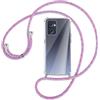 SIMao Cover per collana per Oppo Find X5 Lite,Cover trasparente in silicone con cordino per collana e cordino per cellulare, con cordino per custodia, custodia anti-graffio, antiurto, unicorno