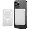 MUDHEN Batteria esterna, banca di ricarica magnetica 5000mAh con funzione di ricarica veloce, caricabatterie portatile wireless per ricarica veloce, MagSafe compatibile con iPhone 14/13/12 serie MagSafe