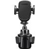 HYTROVE Supporto Cellulare Auto in Abs Base Porta Bicchiere Regolabile Altezza, Facile da Usare Mano per Fissare Telefono in Auto