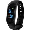 Bonbela M3 Braccialetto Fitness Tracker con Cardiofrequenzimetro 0.96 Pollici Schermo HD IP65 per Android e iOS Smartwatch con Notifiche di Chiamata e Allarme Silenzioso (nero)