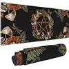 Rutuioy Pentagram Forest Magic Fushroom Witch Black XXL XL - Tappetino per mouse da gioco antiscivolo lungo esteso tastiera tappetino per mouse in gomma da 31,5 x 31,8 cm