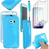 ebestStar - Cover Compatibile con Samsung S6 Galaxy SM-G920F, G920 Custodia Protezione S-Line Design Silicone Gel TPU Morbida e Sottile + Mini Penna +3 Pellicole plastica, Blu