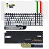 new net - Tastiera compatibile con Dell Inspiron 7590, 7591, 7500, 7501, 5590, 5593, 5594, 5598 [Senza frame - colore tasti Argento - Retroilluminata - Layout ITA]