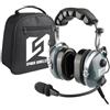 R SPIDER WIRELESS Cuffie aeronautiche R SPIDER WIRELESS per piloti, cuffie con comodi cuscinetti in gel, cancellazione passiva del rumore, ingressi aux, doppio connettore e custodia per il trasporto (grigio)