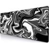 TengYuer Tappetino per Mouse da Gioco Nero Bianco Grigio Tappetino Mouse XXL 1200x600x3mm Morbido Confortevole e Resistente Fondo Antiscivolo in Gomma Naturale Adatto per Ufficio e Gioco