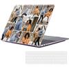 Loyobo Custodia per MacBook Air 13 2022,2021-2018 Release A2337 M1 A2179 A1932 custodia personalizzata | PC rigido stampato UV, pellicola per tastiera in silicone | Slim Fit e protezione completa del