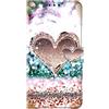 Tivenfezk Nadoli Custodia PU Pelle per Samsung Galaxy S21 Ultra,Carino Colorato Dipinto Brillantini Cuore Porta Carte Magnetico Portafoglio Protettiva Cover