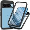 XINNI Cover per Google Pixel 9 PRO XL, Protezione Schermo Integrata 360 Gradi Antiurto Custodia, Rugged Doppia Faccia Bumper Trasparente Full Guscio Fronte Retro Case, Nero