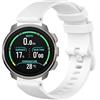 GIOPUEY Cinturini Compatibile con SUUNTO Ocean, Morbido Silicone Cinturino [Resistente all'Usura] [Traspirante] - White