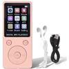 Vvikizy Player MP3, Lettore Audio Digitale Player Musicale Portatile con Schermata a Colori da 1,8 Pollici BT5.0 Hifi Sound Music Player Support da 128 GB Card per L'apprendimento di (D'oro)