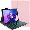 FKQLH Tastiera Custodia per Lenovo Tab Plus 11,5 Pollici Tablet 2024 TB351FU, Italiana Layout Tastiera Retroilluminata Rimovibile Magnetic Wireless Bluetooth Cover con Supporto, Rosa