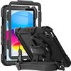 Herize Custodia protettiva robusta per iPad di 10a generazione da 10,9 pollici con pellicola protettiva per lo schermo, portapenne, maniglia tracolla | Custodia per iPad 10 A2757/A2777| Resistente