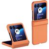 QINOUK Cover per Motorola Razr 50 [Antiurto] PC Ultrasottile, Protettiva Antigraffio - Arancione