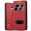Cadorabo Custodia Libro per Samsung Galaxy S5 / S5 NEO in ROSSO ZAFFERANO - con Funzione Stand e Chiusura Magnetica - Portafoglio Cover Case Wallet Book Etui Protezione