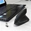 Comgooldool Mouse da gioco USB con cavo verticale ergonomico con clic silenzioso, design luminoso, tracciamento fotoelettrico preciso per una presa comoda e riduzione della tensione del polso, nero