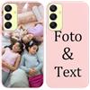 Yoedge Cover Personalizzata Custodia per Samsung Galaxy A25 5G 6,5 Personalizzato con Foto Testi Disegni Personalizza Custodia Immagine, Antiurto Rosa Personalizzabili Case per Samsung A25 5G