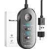 meatanty USB Mouse Mover modalità Jiggler 2 in 1 con funzione timer, multi-pulsanti e scatola portatile, supporta multi-track, senza driver e plug&play, simulatore di movimento
