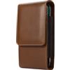 Jlyifan Custodia a fondina doppia per 2 telefoni, in pelle PU a doppio piano con clip da cintura per iPhone 13 Pro Max 12 Pro Max 11 Pro Max iPhone XR XS Max (marrone)