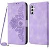 NETANY Cover per Samsung Galaxy A25 5G con Cordino, Flip Portafoglio Custodia in Pelle, [2 Porta Carte][Chiusura Magnetica],Custodia Libro Cover con Laccio per Samsung A25 5G (Viola)