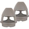 McGrey WPL-660GY BT Coppia Casse Outdoor 360° - 2 casse attive 2 vie per giardino - Portata Bluetooth®: ca. 10 metri - Distribuzione sonora a 360° - Resistente ad acqua e UV (IP56) - Grigio