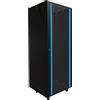 EXTRALINK Armadio di rete da 19 pullici 37 U 600x600 pannelli laterali rimovibili autoassemblati Armadio rack 19 pollici per UPS Switch vetro temperato nero Armadio rack per server