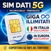VODAFONE SIM DATI 5G con tutti i Giga che vuoi e Senza Limiti Pratici in Italia e Europa senza restrizioni