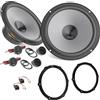 EvoTuning Kit Casse Altoparlanti Anteriori o Posteriori per Peugeot 208 dal 2012 al 2025, compatibile con Hertz K 165, Set 2 Woofer 165 mm +2 Tweeter +2 Anelli e Cavi Adattatori