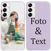 Yoedge Cover Personalizzata Custodia per Samsung Galaxy A35 5G 6,6 Personalizzato con Foto Testi Disegni Personalizza Custodia Immagine, Antiurto Viola Personalizzabili Case per Samsung A35 5G