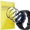 Blueshaweu Pellicola Protettiva Compatibile per Moto Watch 120, 3 Pezzi Vetro Pellicola in Alluminio, 9H Durezza Antigraffio HD Trasparente Protezione Schermo per Watch 120. (nero-Trasparente)